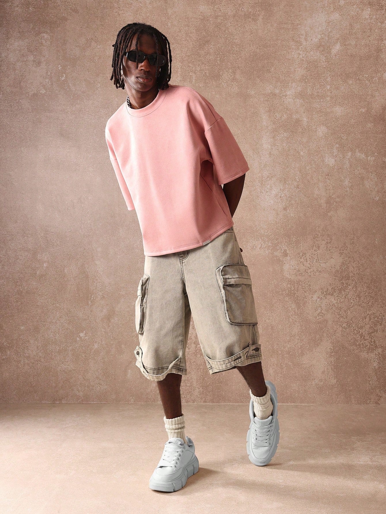 Camiseta  DROPSTREET Boxy Oversized Veludo