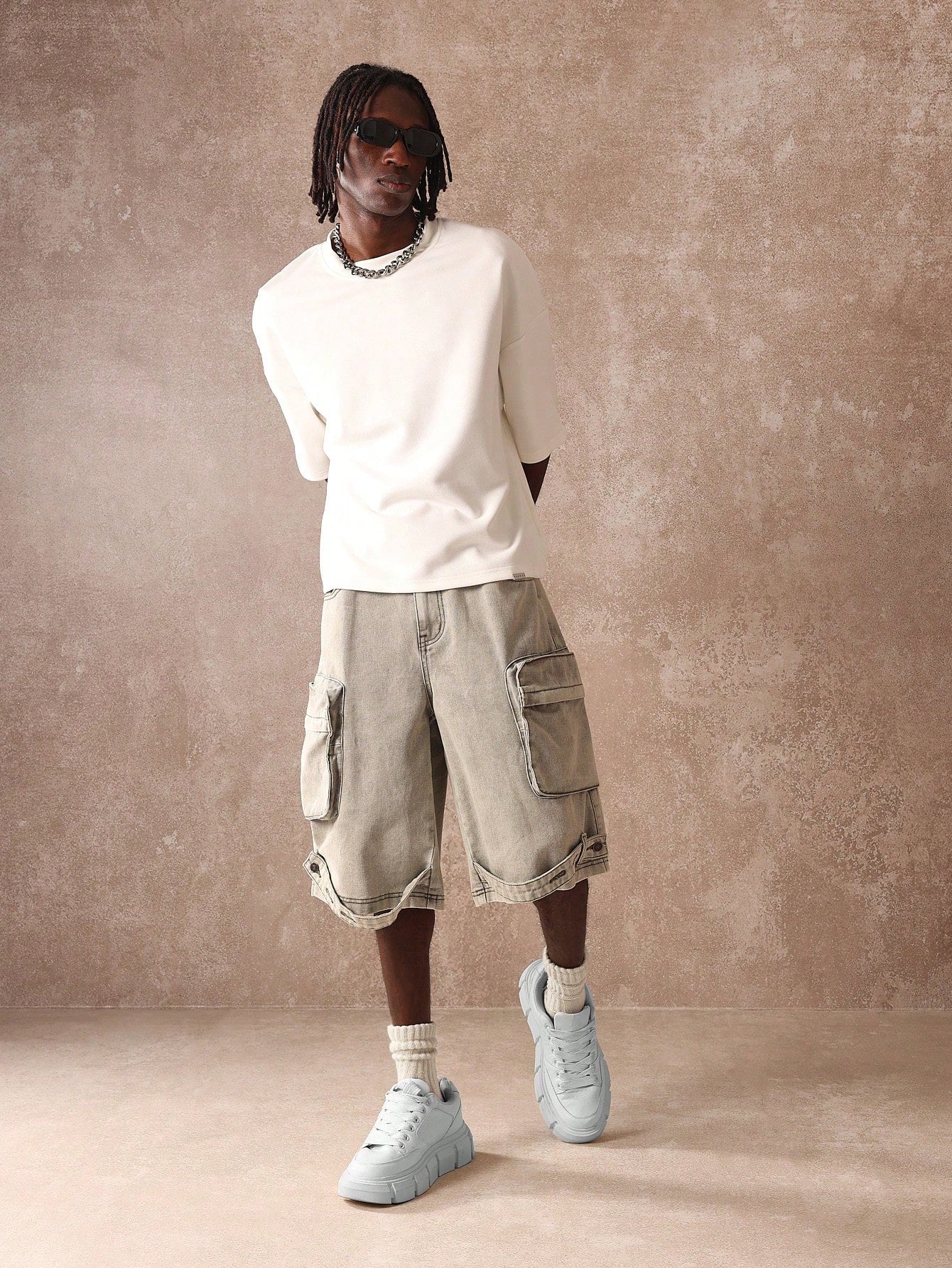 Camiseta  DROPSTREET Boxy Oversized Veludo