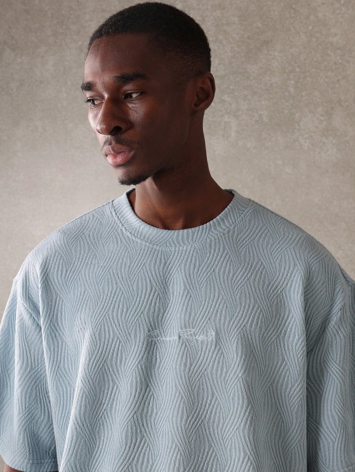 Camiseta  DROPSTREET Veludo com Textura de Ajuste