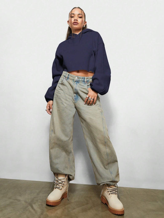 Moletom Oversized Cropped Loungewear