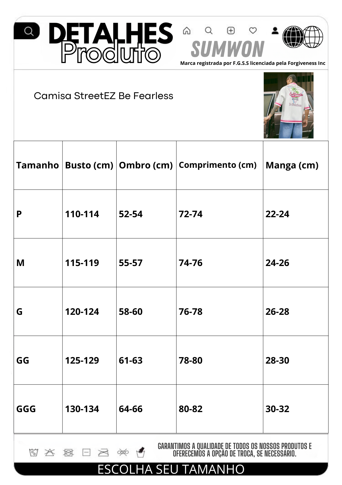 Camisa StreetEZ Be Fearless