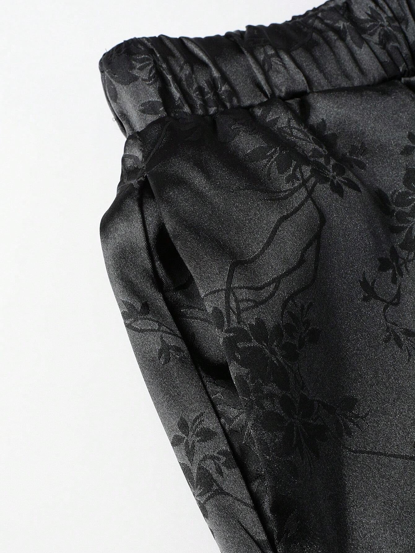 Conjunto  DROPSTREET Hypemode Camisa e Shorts Estampa Floral Jacquard