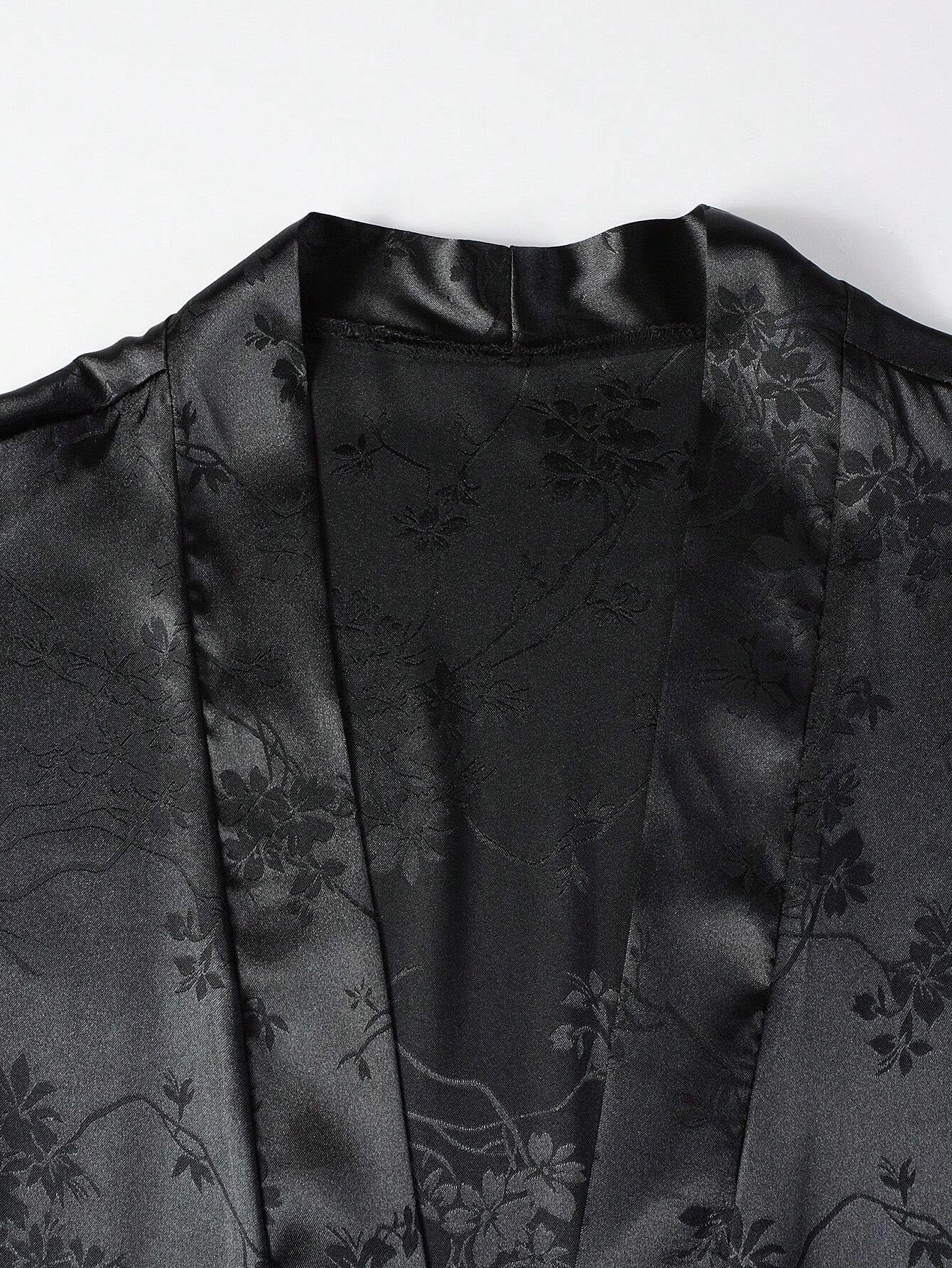 Conjunto  DROPSTREET Hypemode Camisa e Shorts Estampa Floral Jacquard