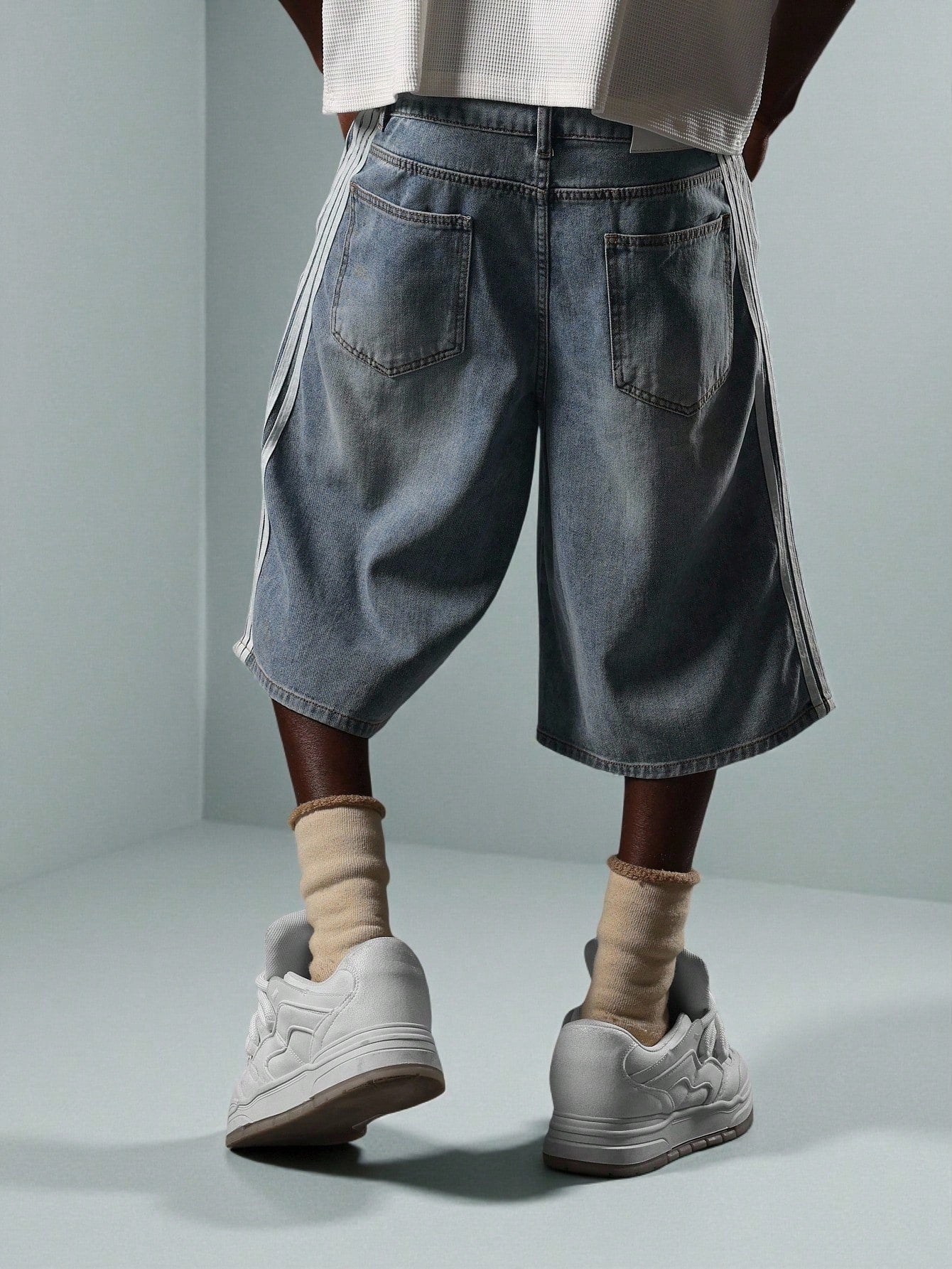 Shorts PLAYBOY XDROPSTRET Jeans List Oversized