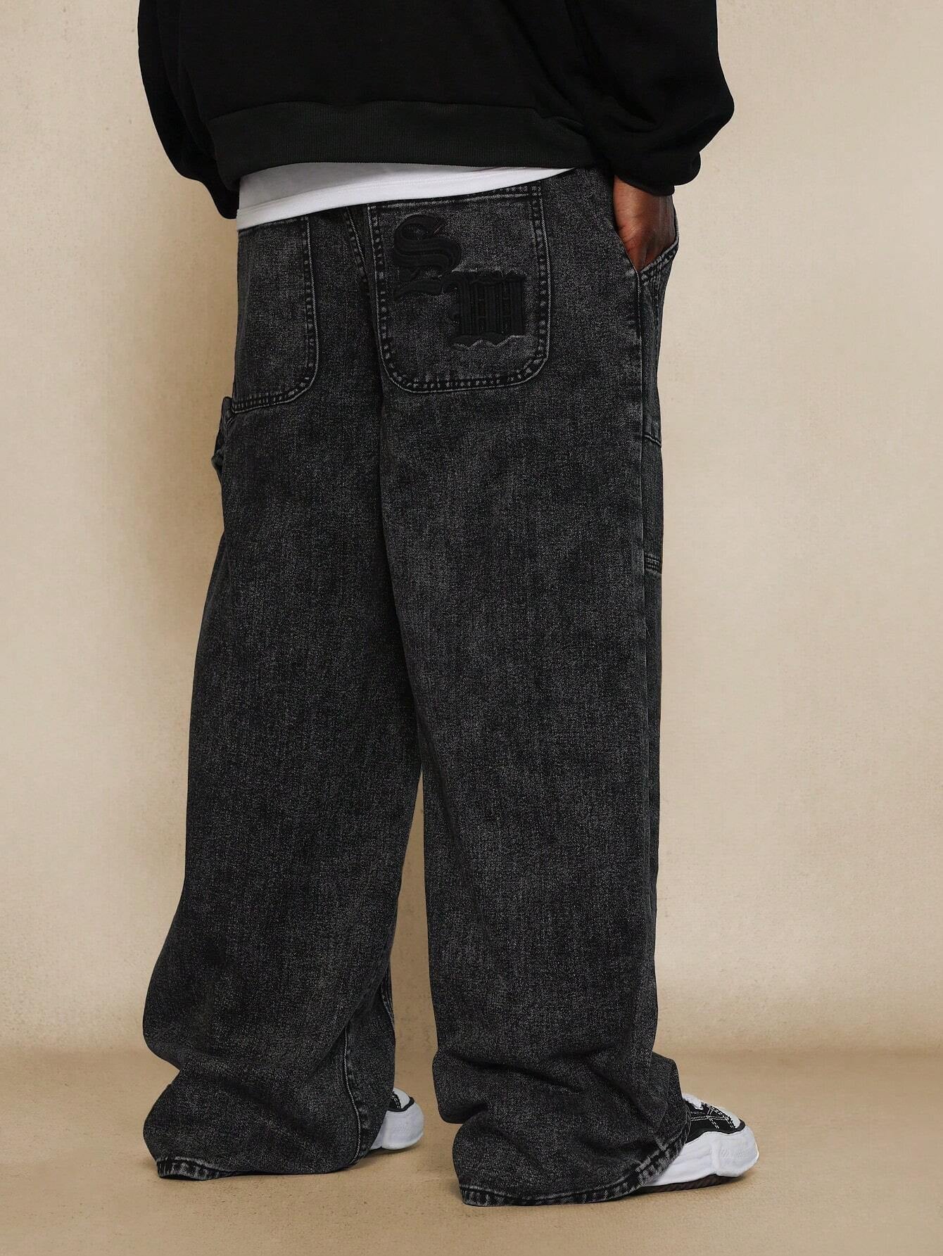 Calça  DROPSTREET Denim Reta Anos 90 com Painéis Curvos