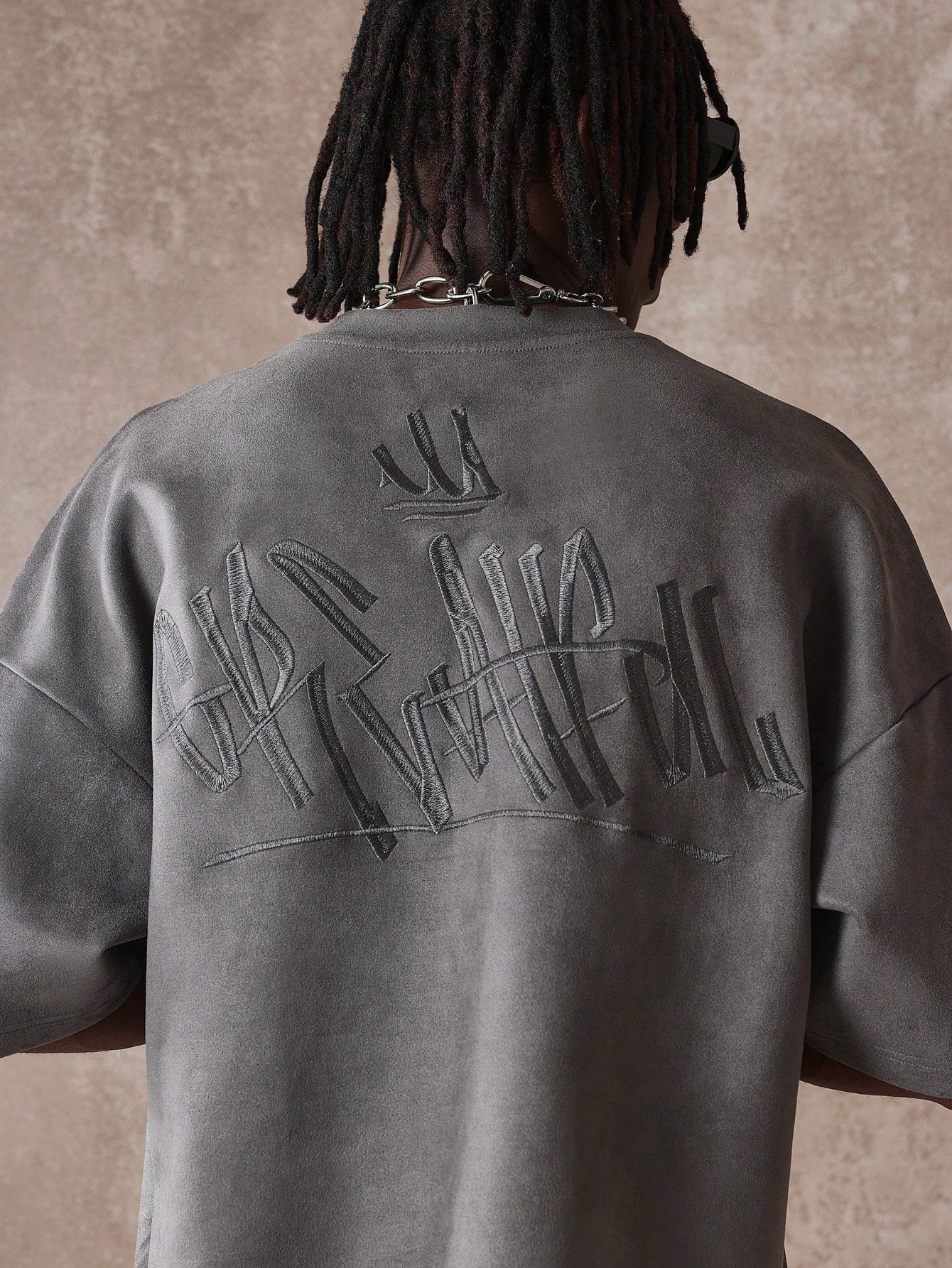 Camiseta  DROPSTREET Boxy Oversized Veludo