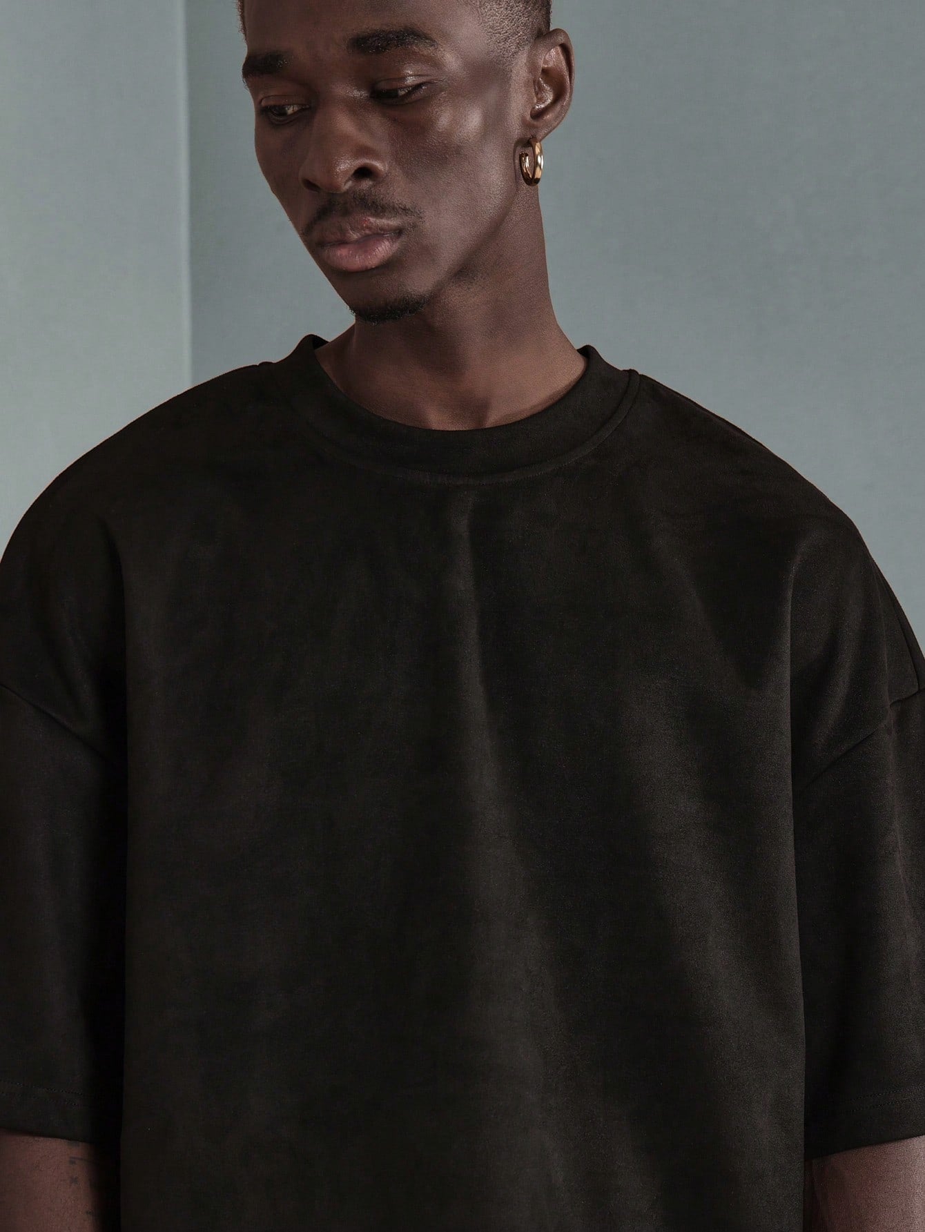 Camiseta  DROPSTREET Boxy Oversized Veludo