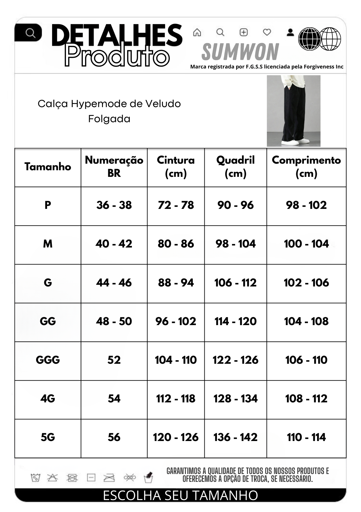 Calça Hypemode de Veludo Folgada