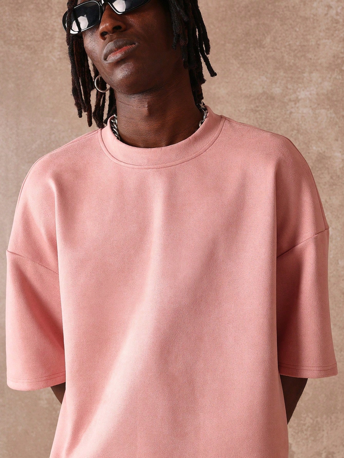 Camiseta  DROPSTREET Boxy Oversized Veludo