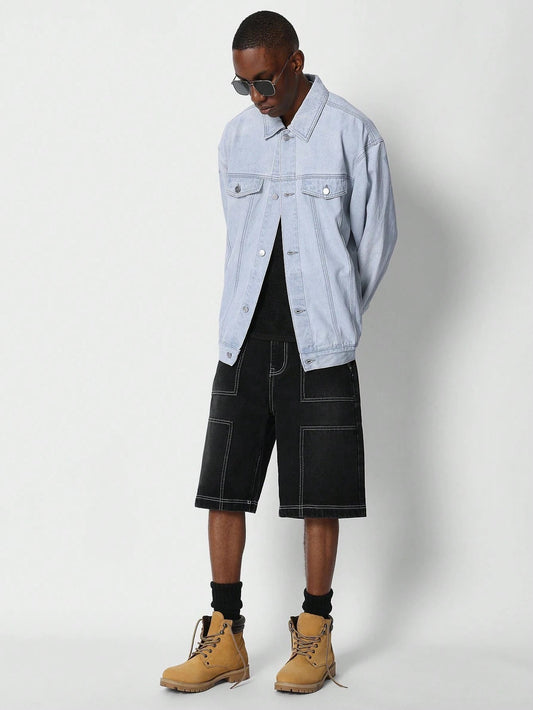 Jaqueta Denim Estampa Vintage