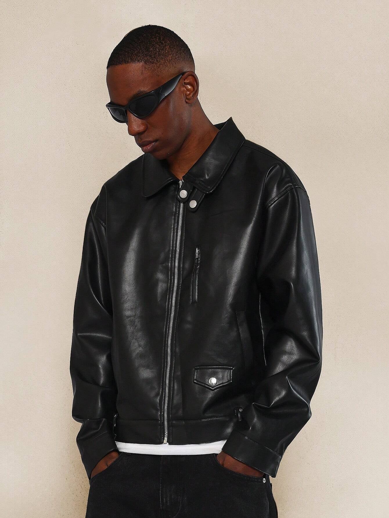 Jaqueta Motor em Couro Sintético