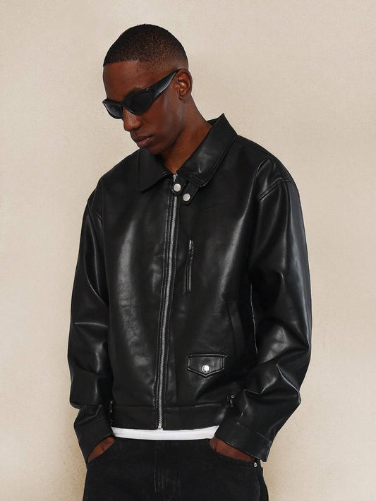 Jaqueta Motor em Couro Sintético