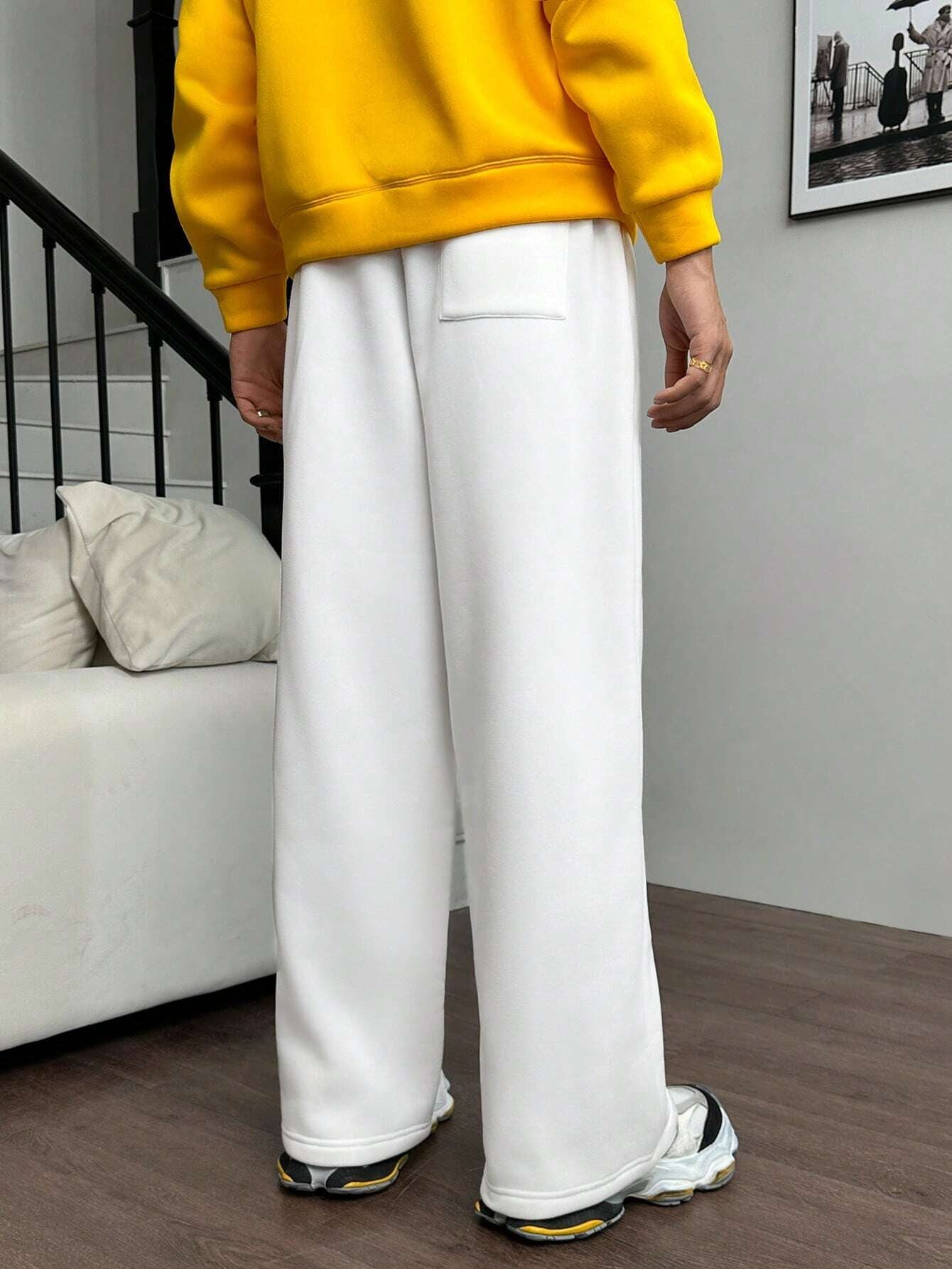 Calça Vintage Oversized Malha Estilo Y2K