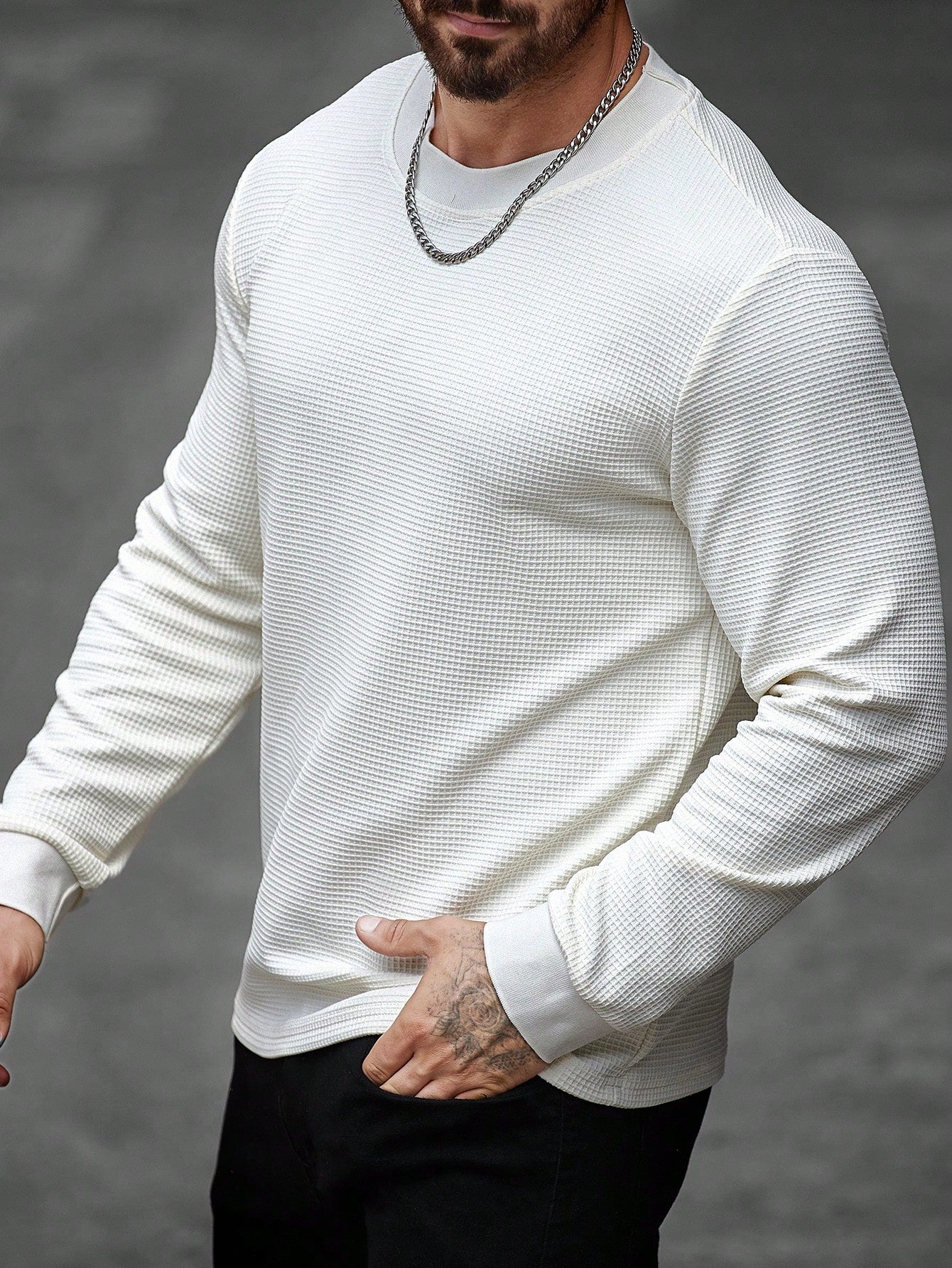 Camiseta CasualCool Luxury Masculina de Manga Longa