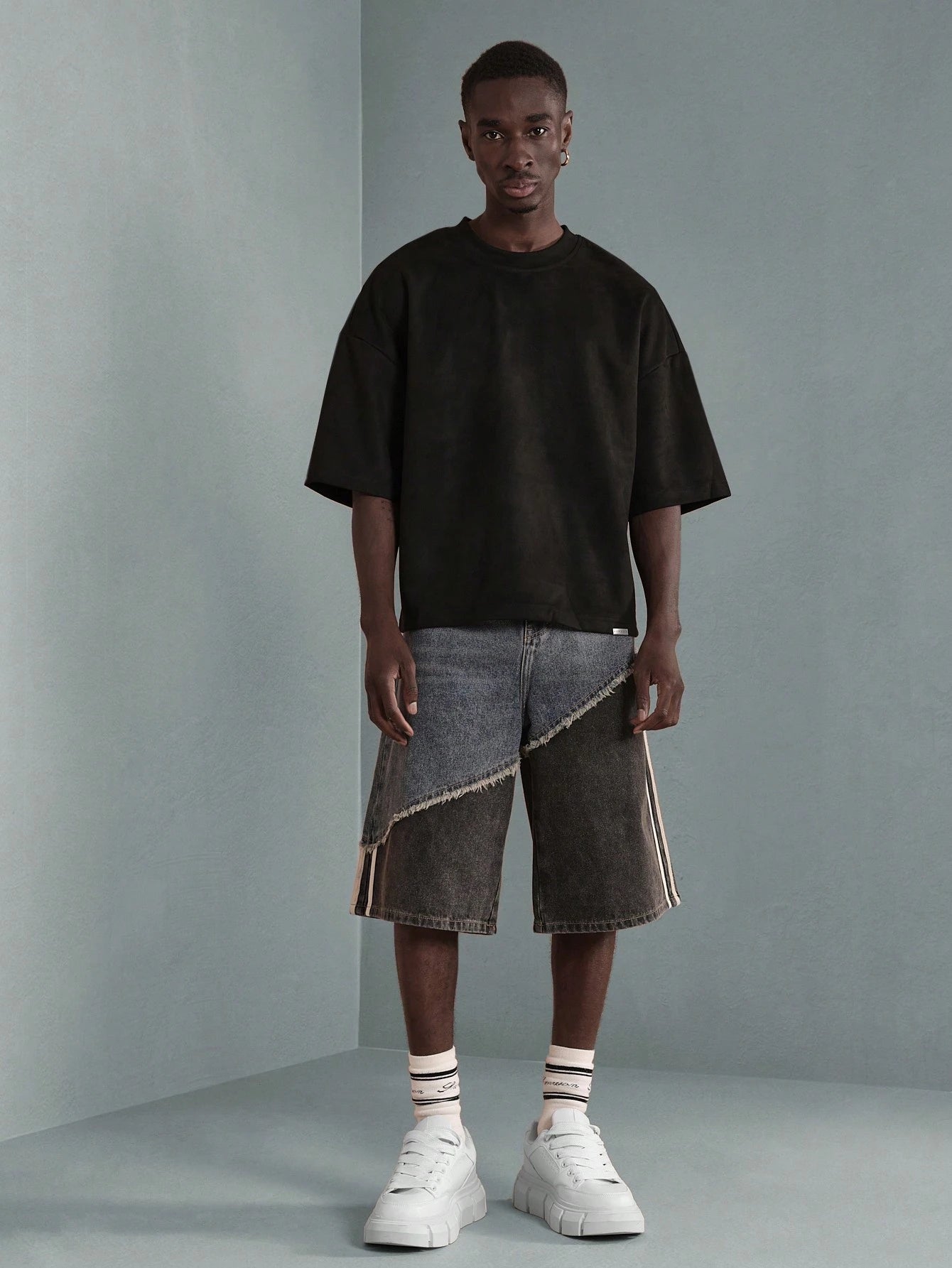 Camiseta  DROPSTREET Boxy Oversized Veludo