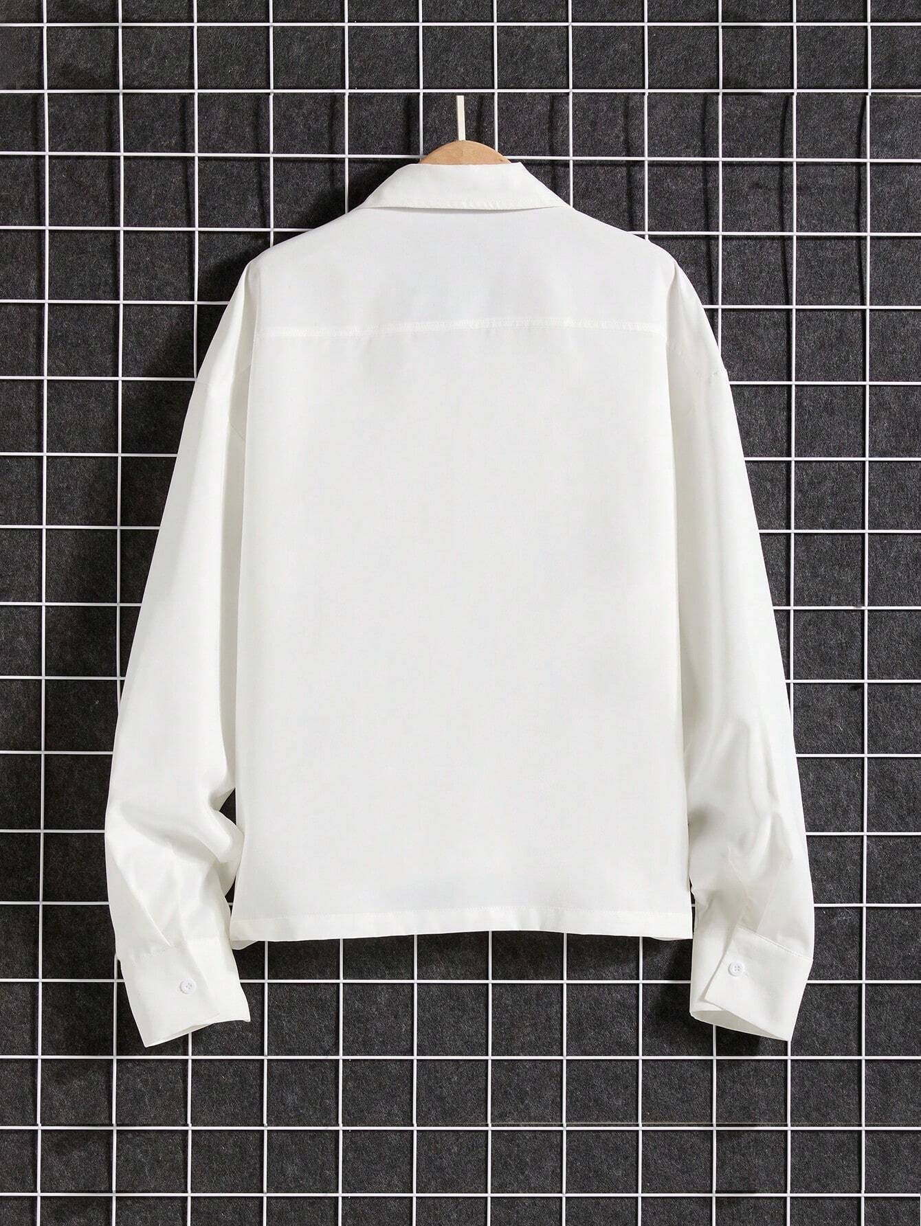 Camisa Homme Longa de Manga Comprida Coreana