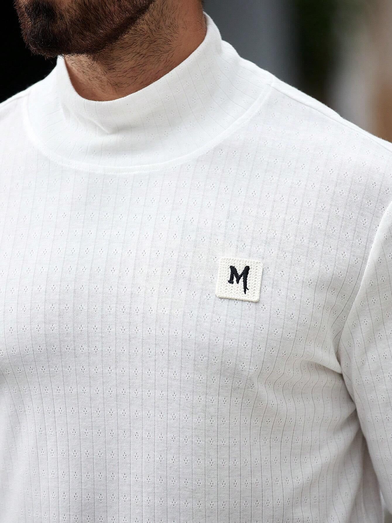 Camiseta CasualCool Masculina de Manga Longa com Gola Olímpica