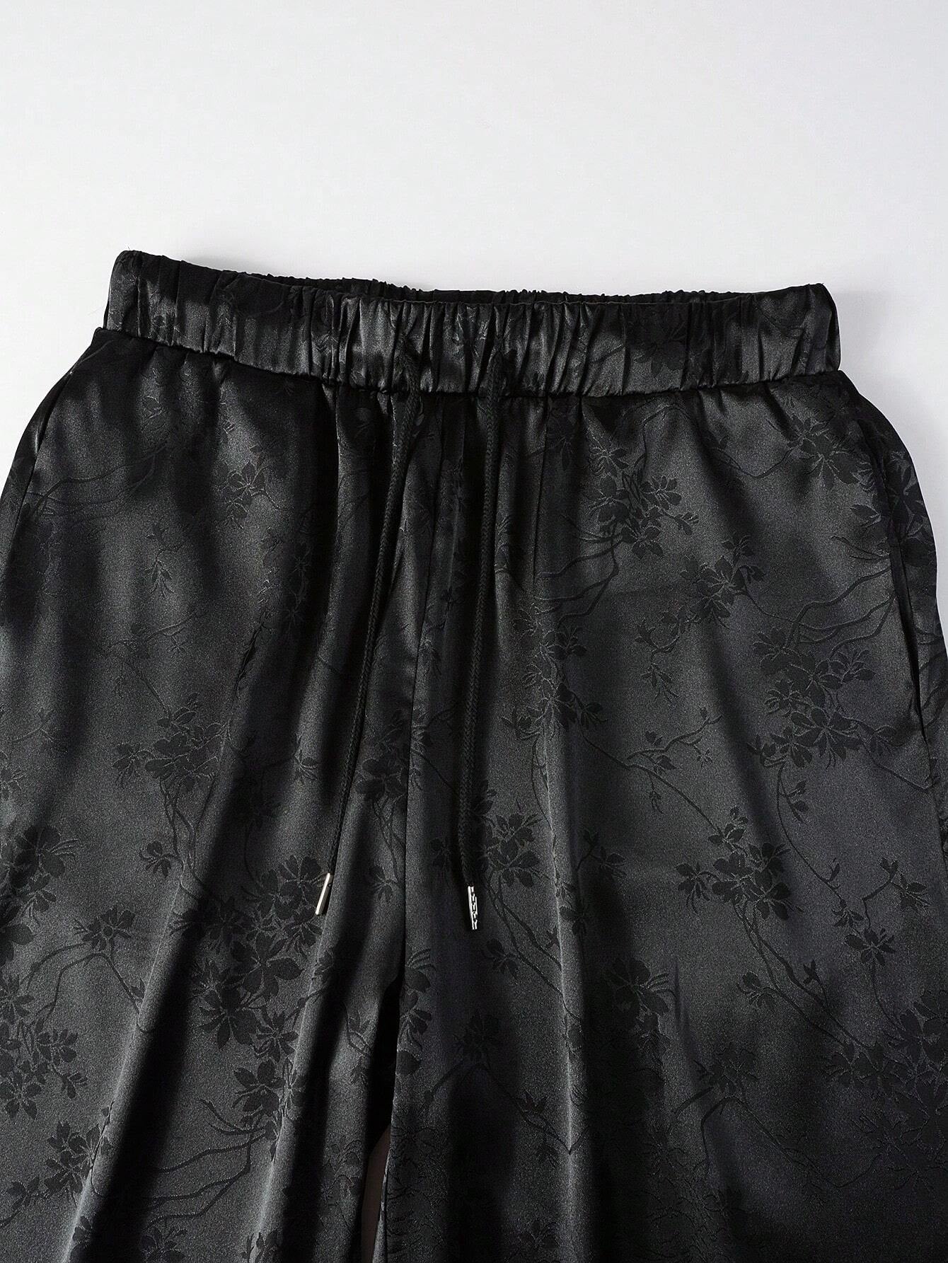 Conjunto  DROPSTREET Hypemode Camisa e Shorts Estampa Floral Jacquard