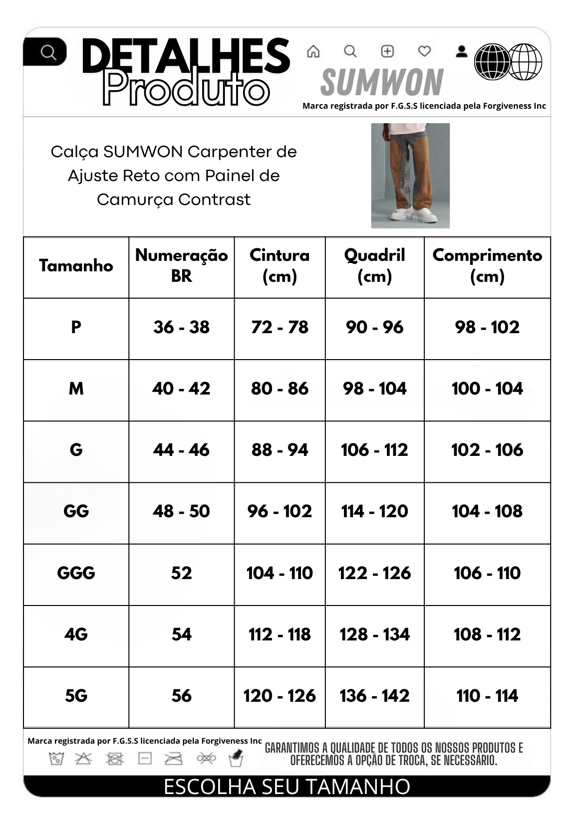 Calça Carpenter Block SUMWON™ | Camurça Contrast