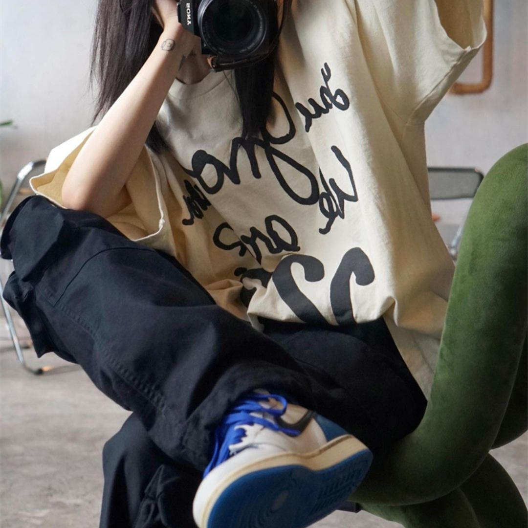 Camiseta Oversized 123 Rainbow Retro