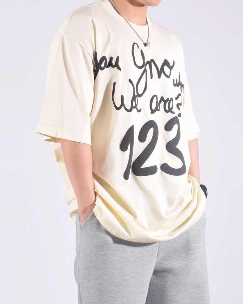Camiseta Oversized 123 Rainbow Retro