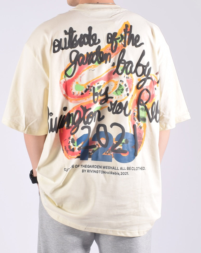 Camiseta Oversized 123 Rainbow Retro