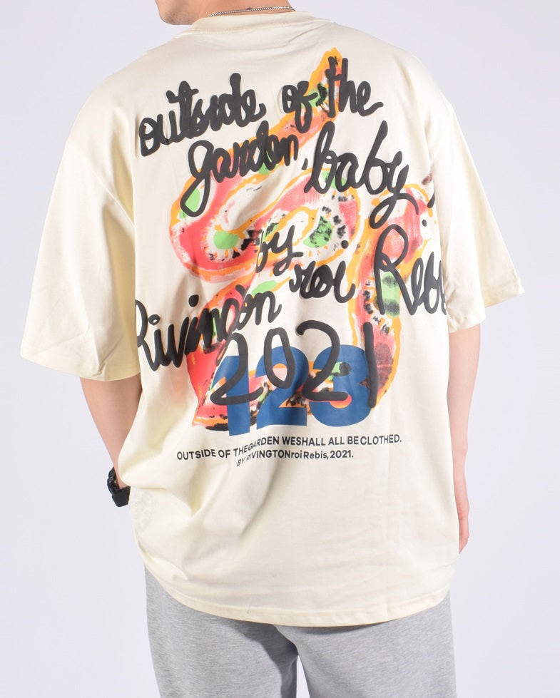 Camiseta Oversized 123 Rainbow Retro