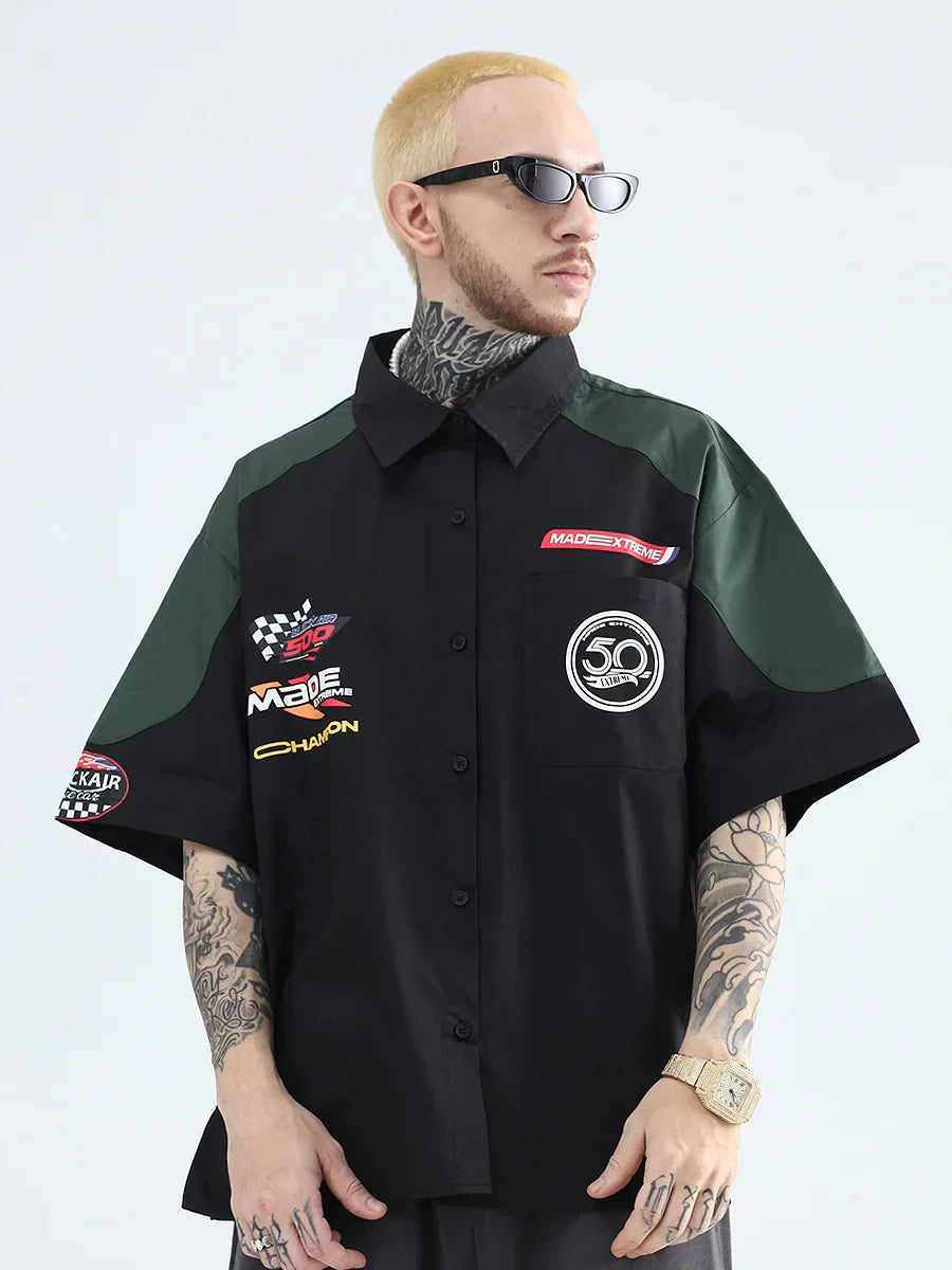 Camiseta de Botão Retro MadeeXtreme