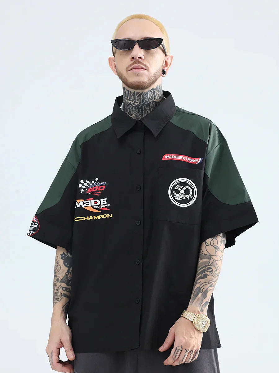 Camiseta de Botão Retro MadeeXtreme