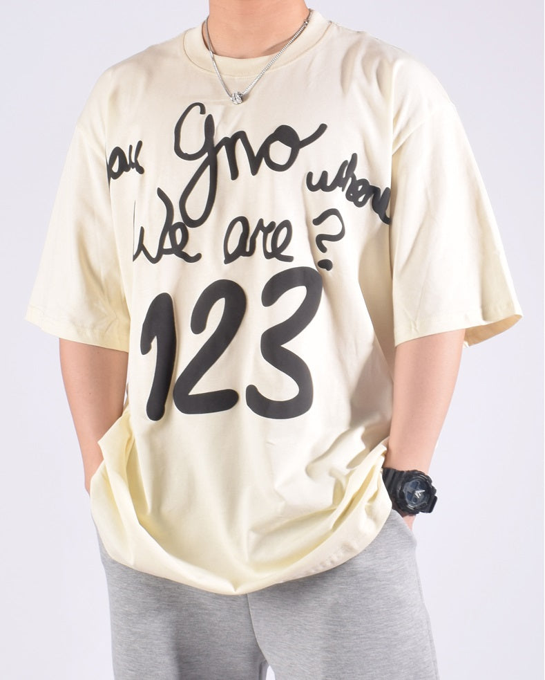 Camiseta Oversized 123 Rainbow Retro