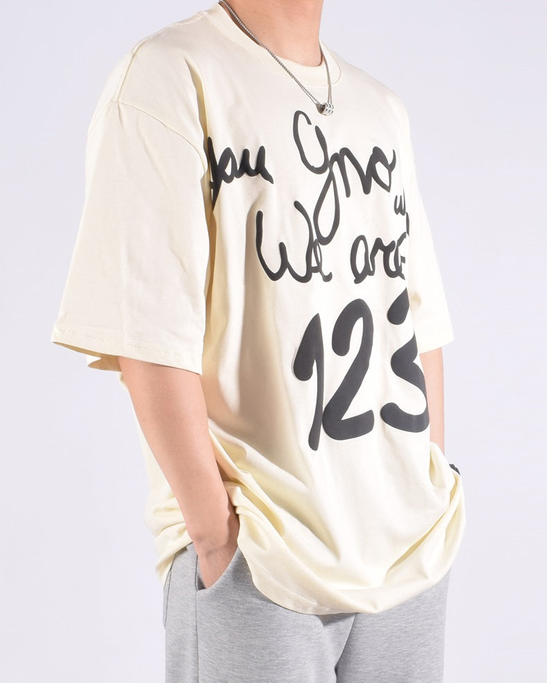 Camiseta Oversized 123 Rainbow Retro