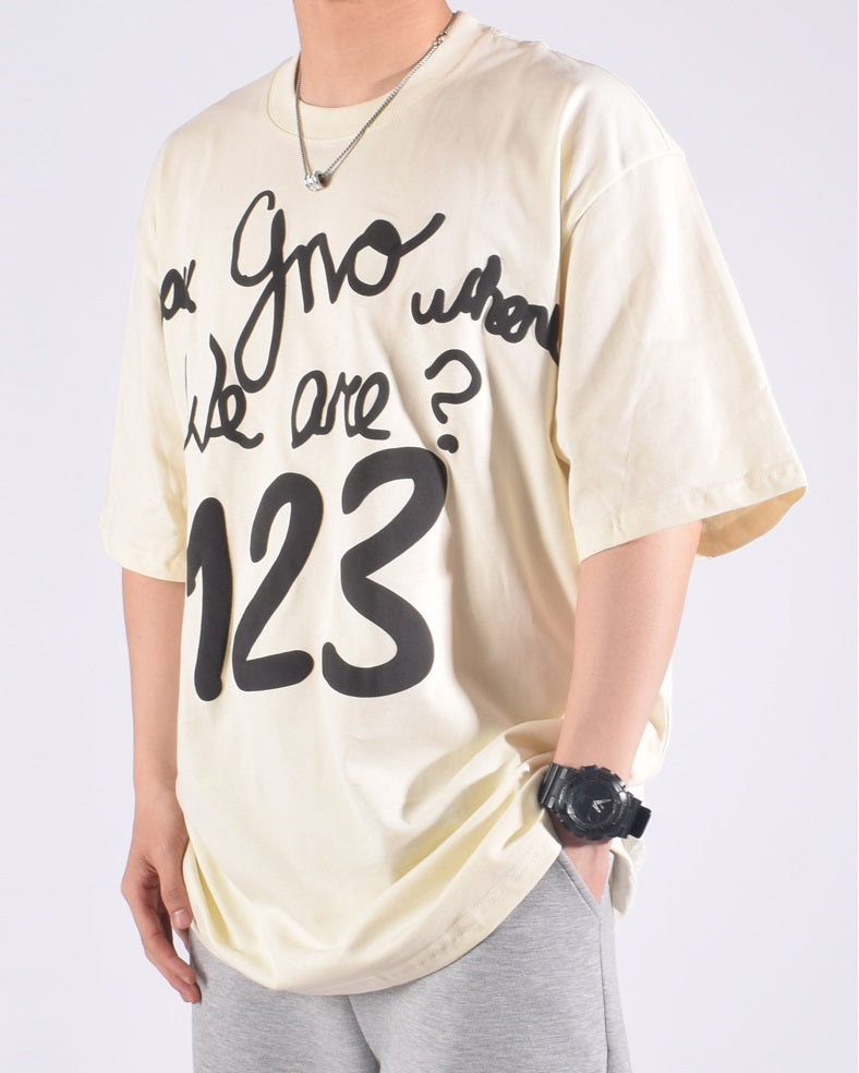 Camiseta Oversized 123 Rainbow Retro