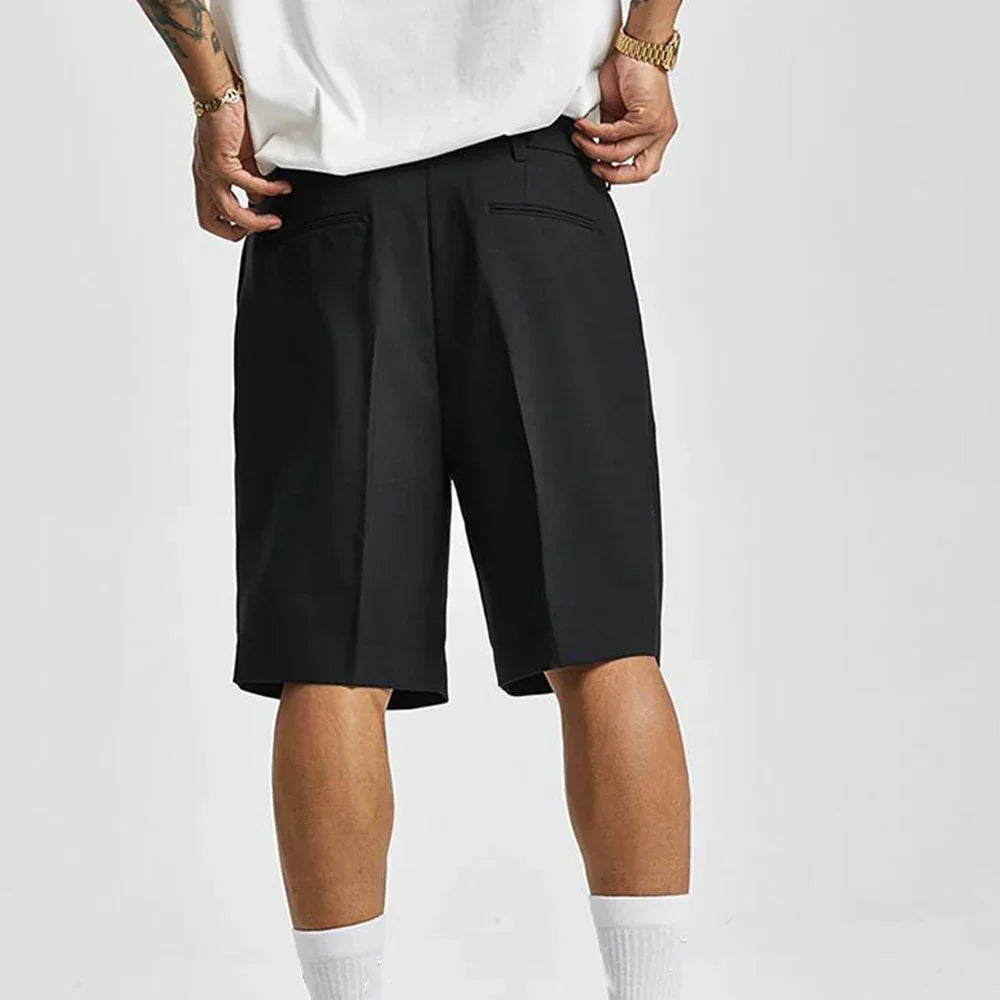 Shorts Straight Solid Casual Korean Streetwear