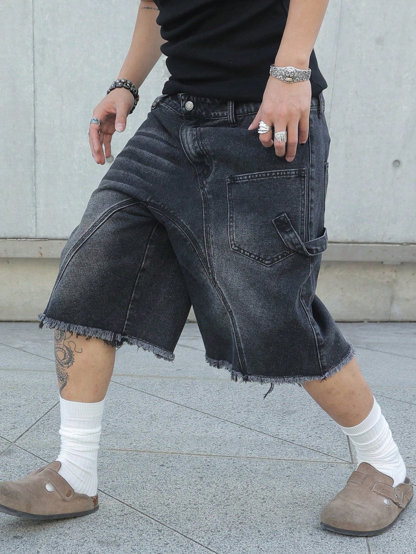 Shorts Denim Black Stusy