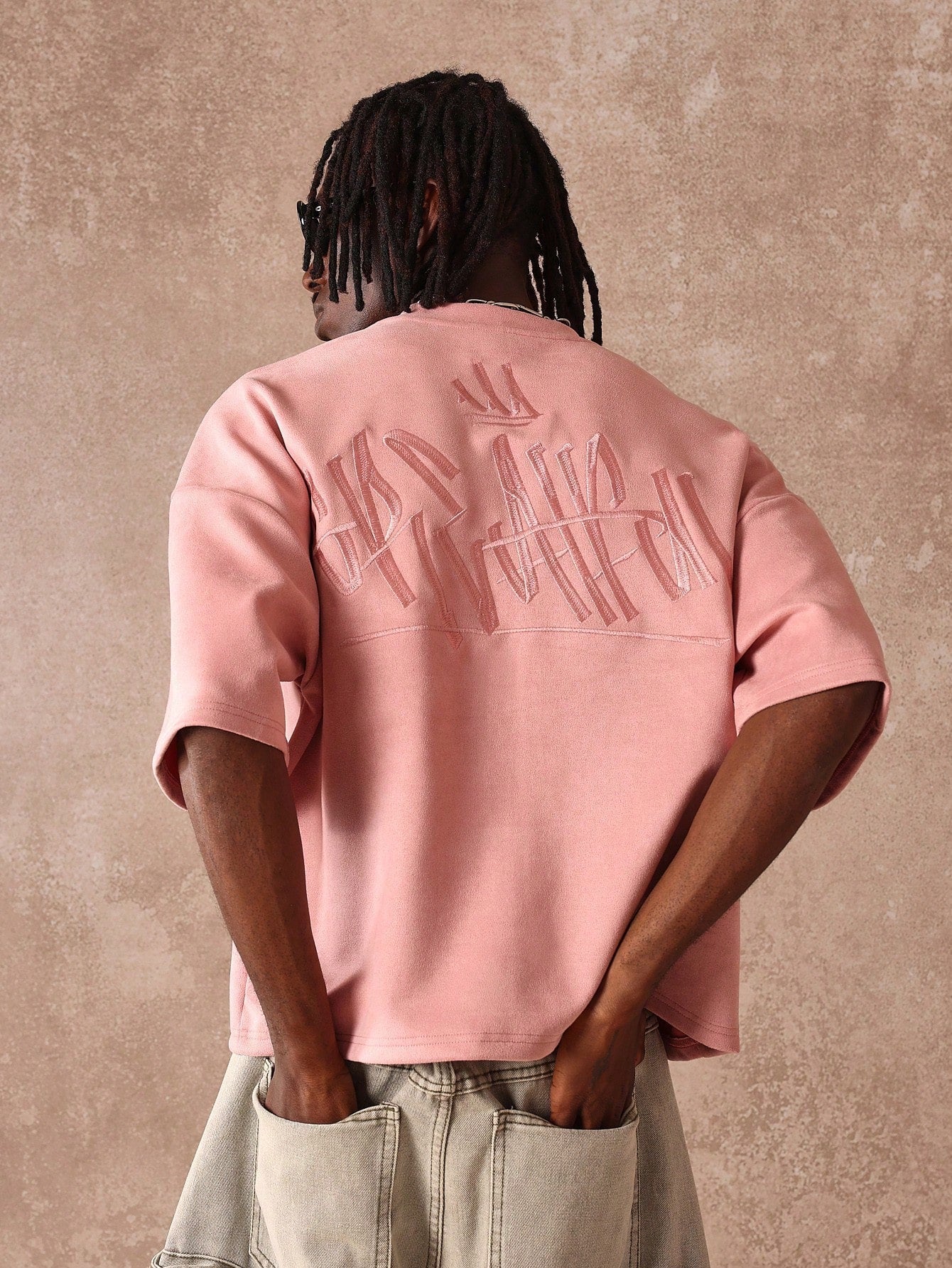 Camiseta  DROPSTREET Boxy Oversized Veludo