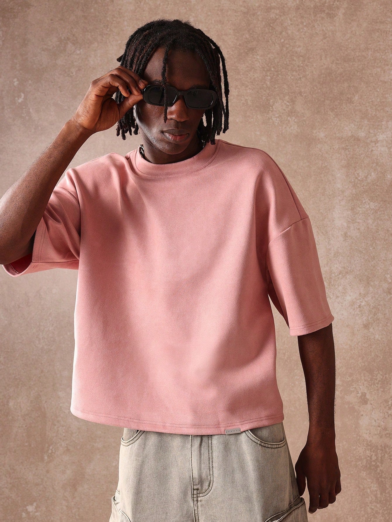 Camiseta  DROPSTREET Boxy Oversized Veludo