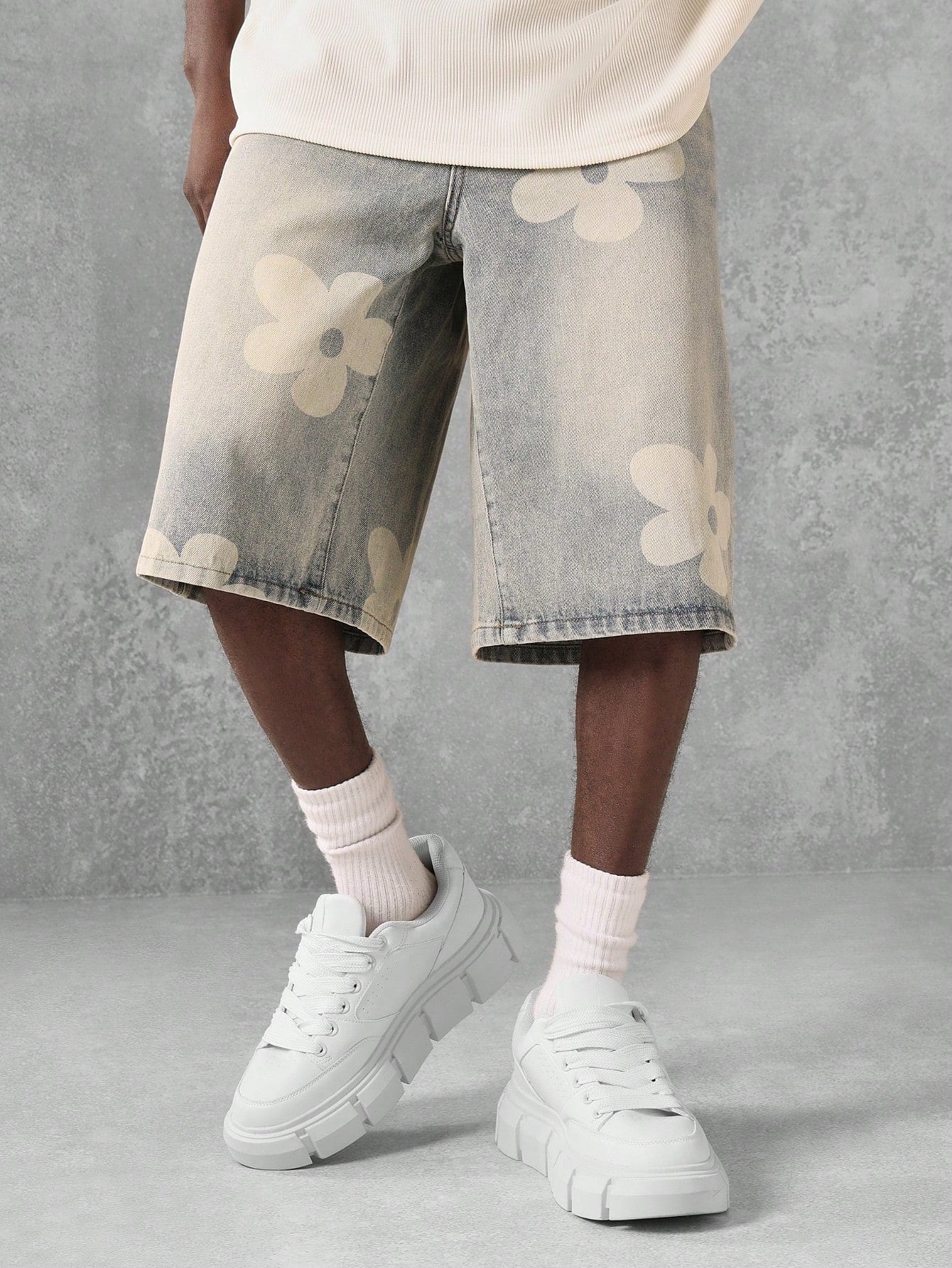 Shorts Denim Florals