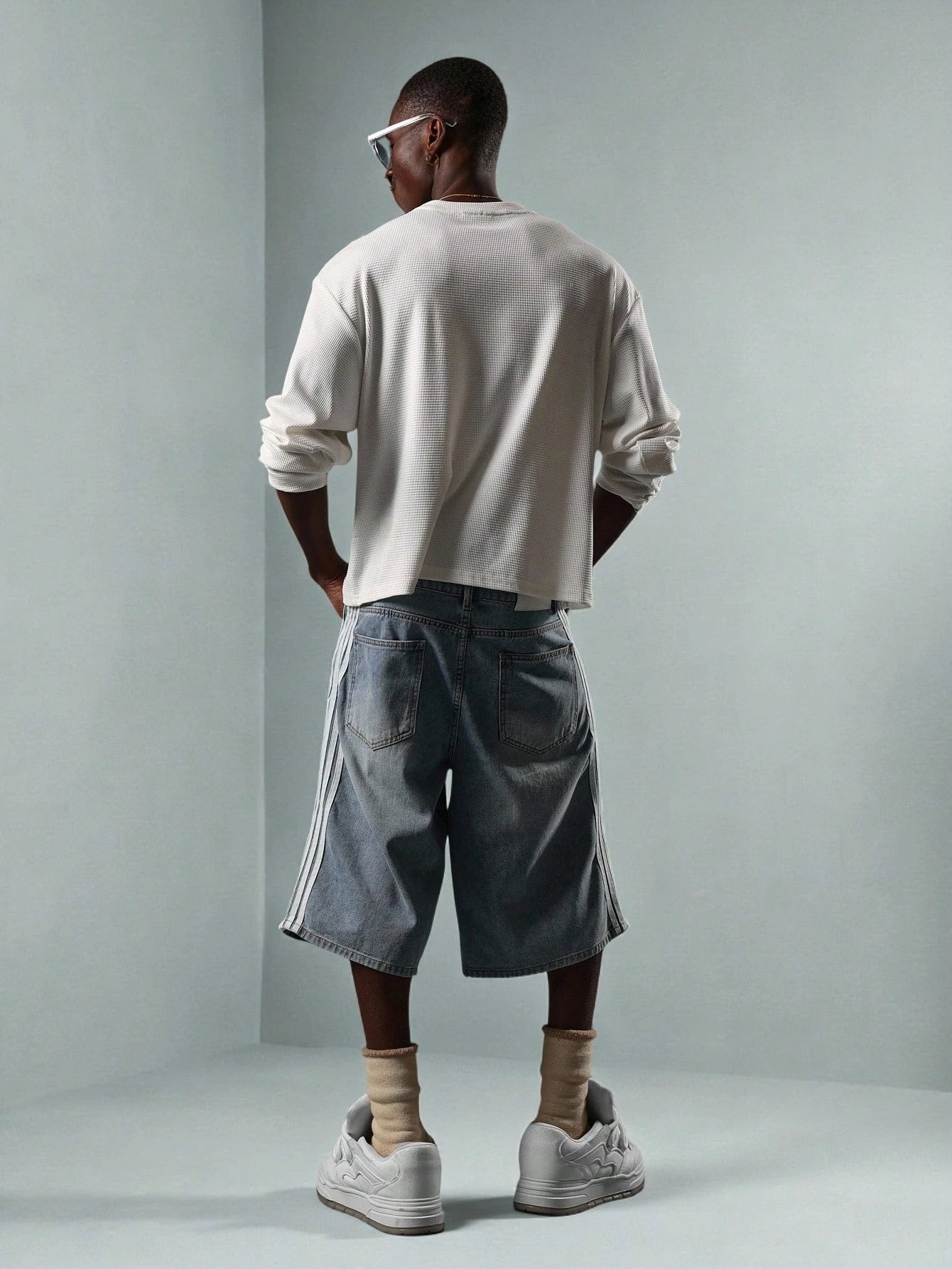 Shorts PLAYBOY XDROPSTRET Jeans List Oversized