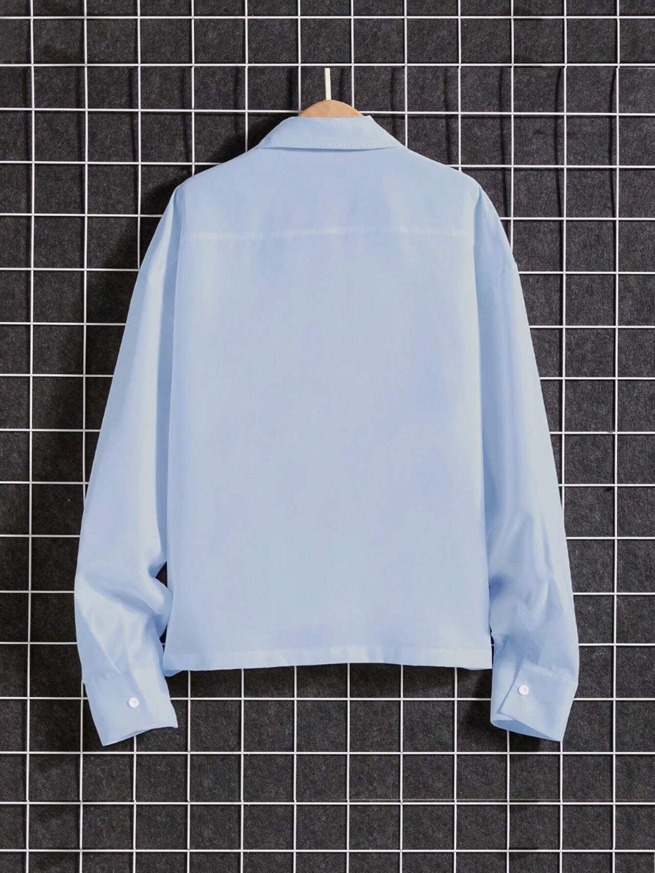 Camisa Homme Longa de Manga Comprida Coreana