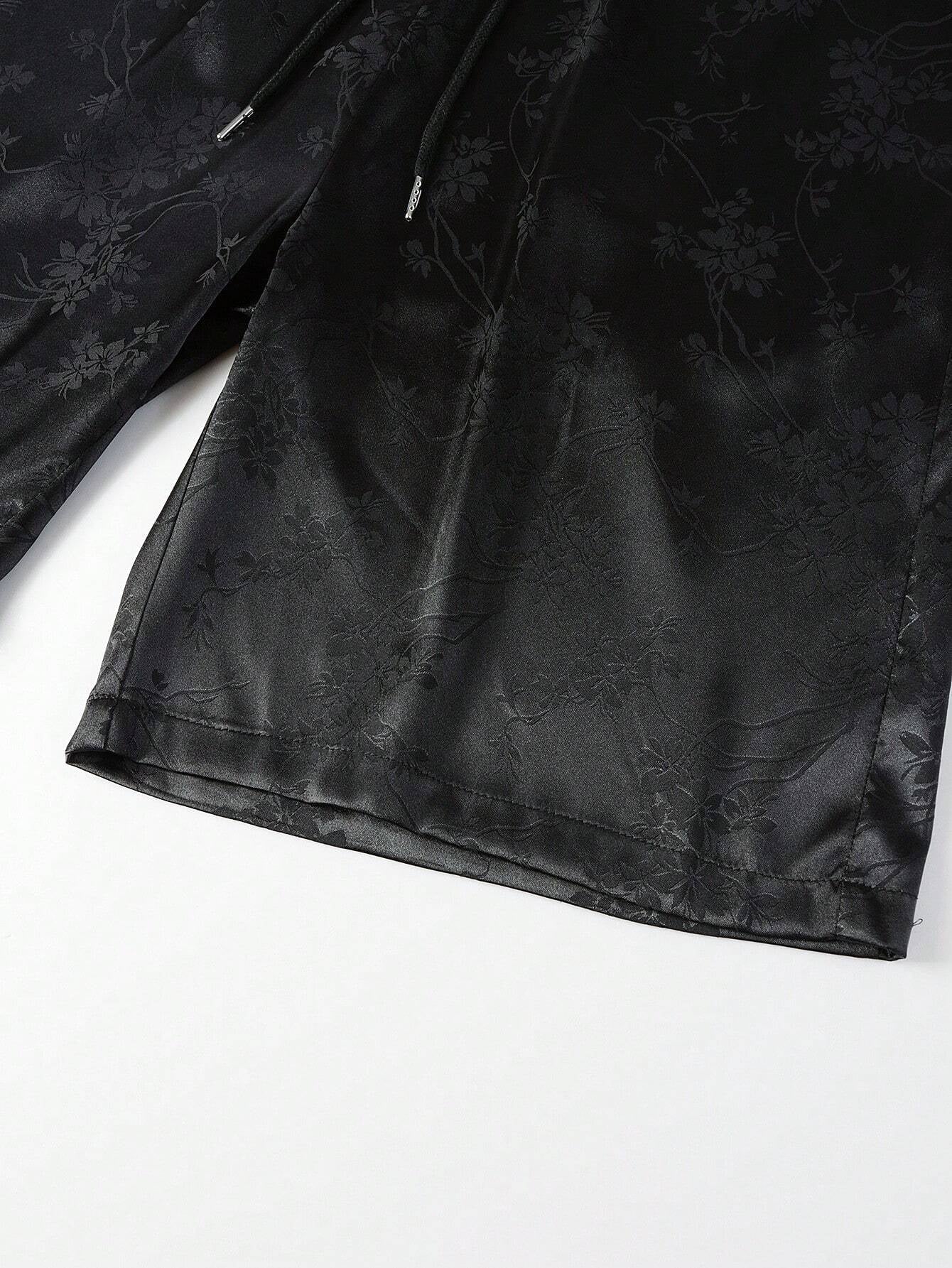 Conjunto  DROPSTREET Hypemode Camisa e Shorts Estampa Floral Jacquard