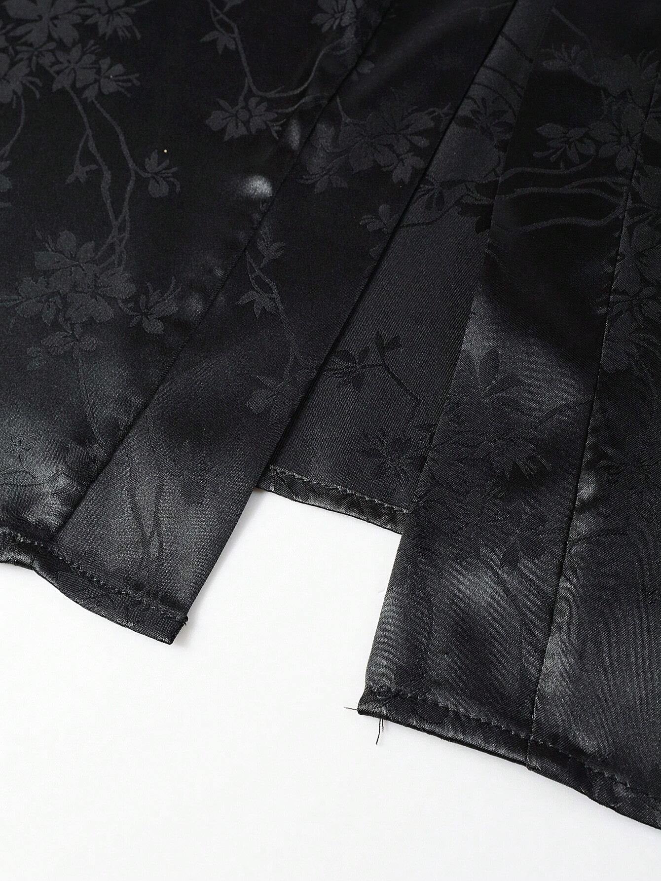 Conjunto  DROPSTREET Hypemode Camisa e Shorts Estampa Floral Jacquard