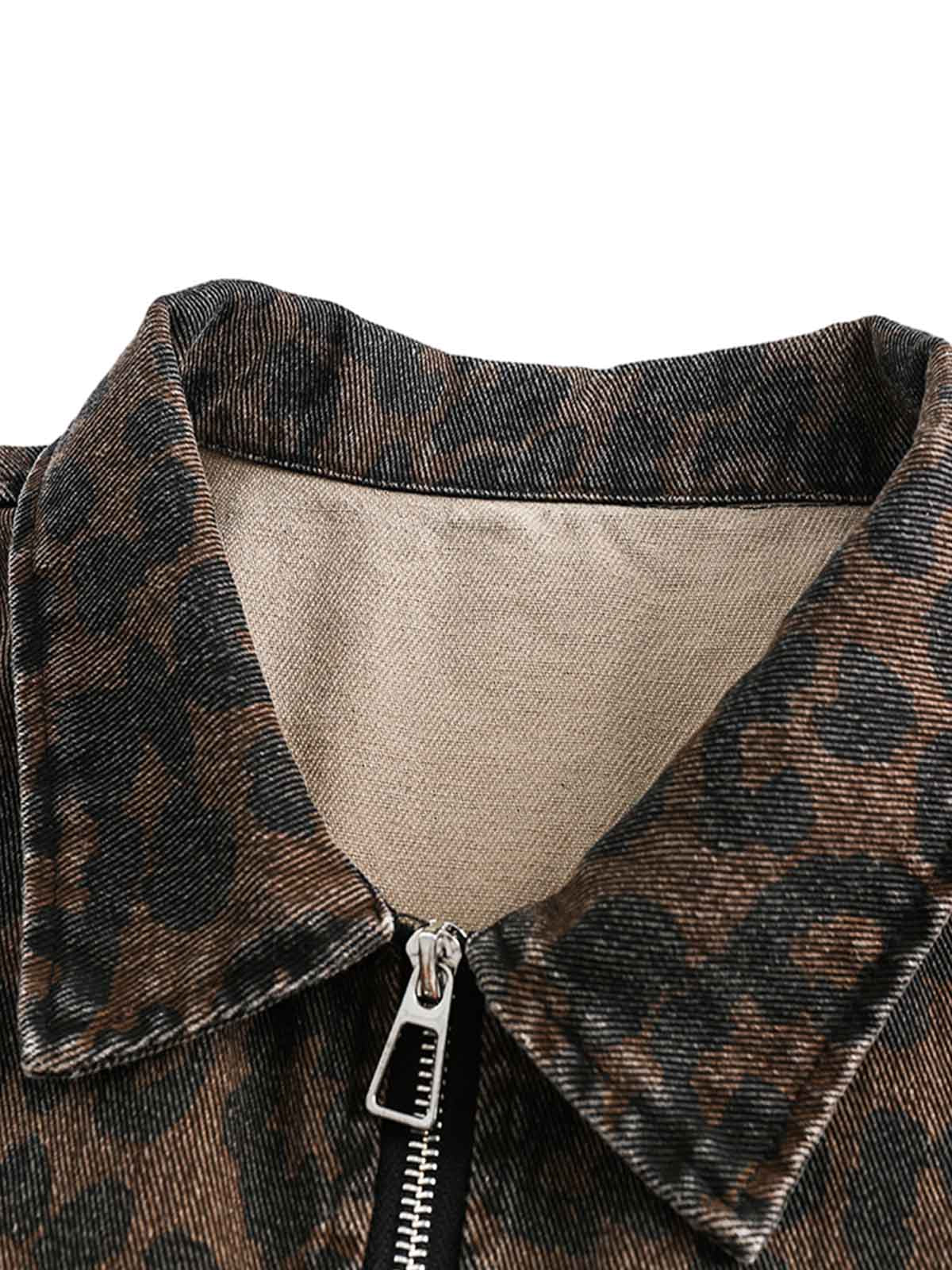 Jaqueta Vintage Washed Cheetah