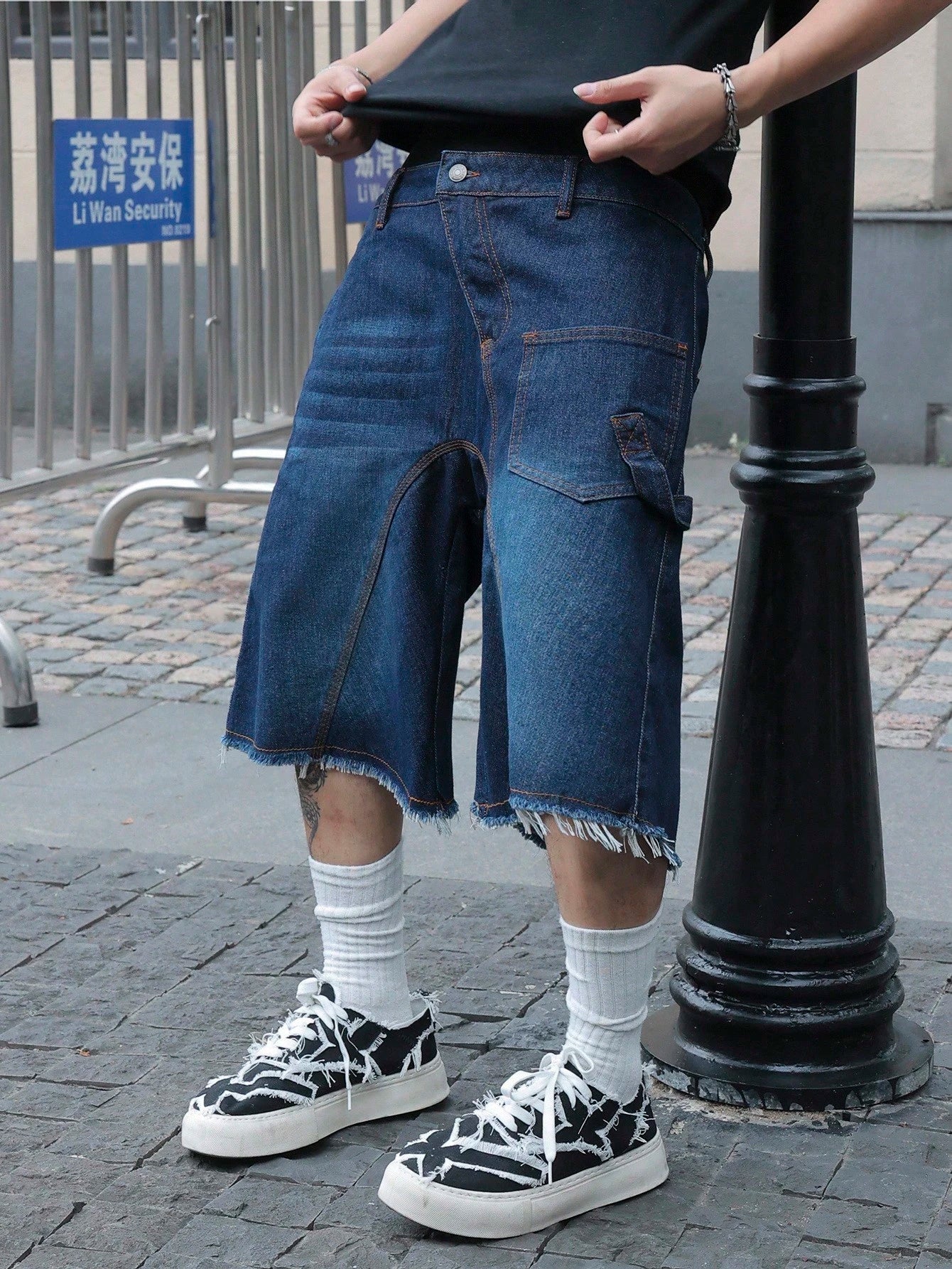 Shorts Denim Black Stusy