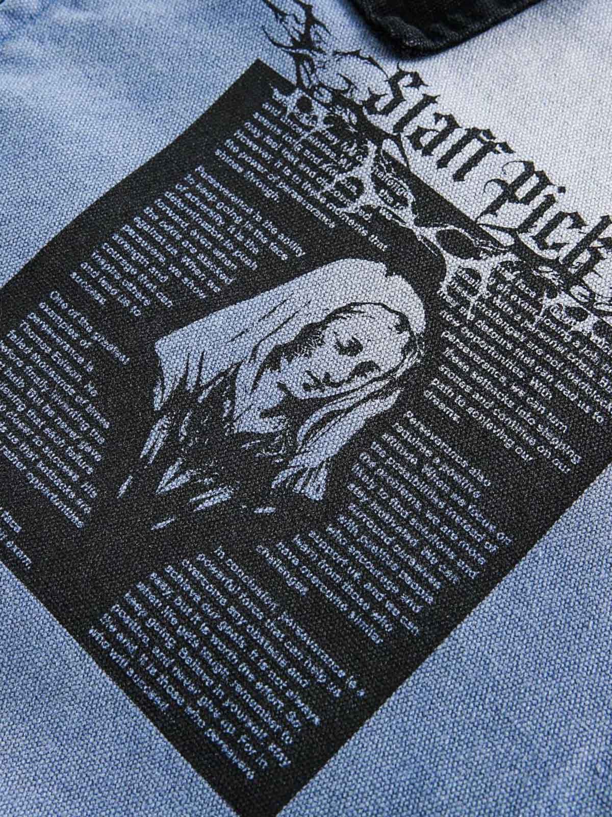 Jaqueta Ripped Graffiti Washed